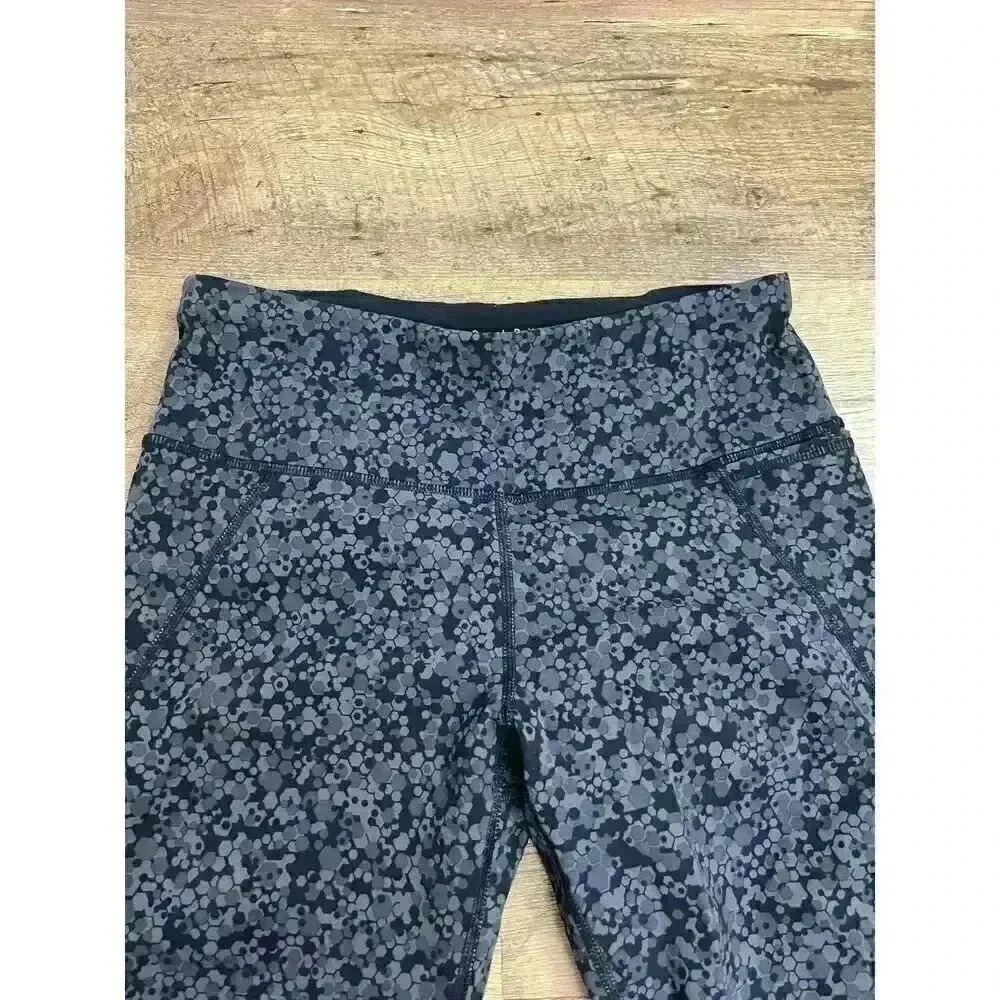 Sweaty Betty The Power Leggings Geometric Print Women's S Black Gray Yoga 7/8 - Picture 2 of 10